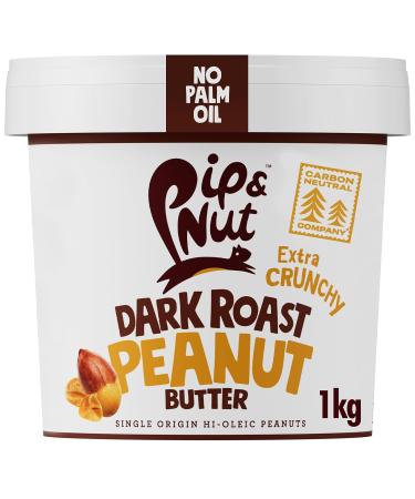 PIP & NUT Ultimate Extra Crispy Dark Roasted Peanut Butter (1 kg) - Vegan No Palm Oil No Added Sugar | Natural Hi-Oleic Earthwell Product - Buy Online on GoSupps.com