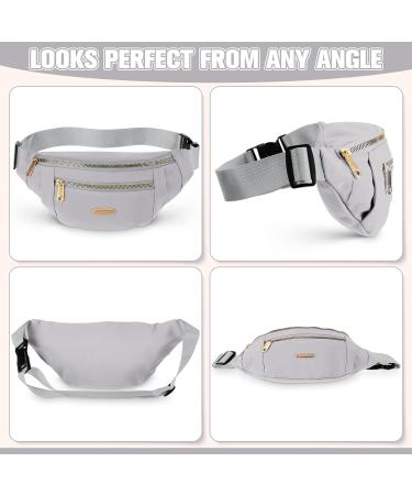 3 Pcs Waterproof Fanny Packs - Adjustable Waist Pack for Sports, Running, Travel - Men and Women - Black/Gray/White - Buy Online on GoSupps.com