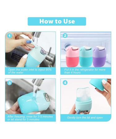 2-in-1 Ice Roller for Face & Eye Puffiness Relief | Mini Ice Mold for Face | Facial Rollers Gua Sha Face Massage | Skin Care Tool (Purple) - Buy Online on GoSupps.com