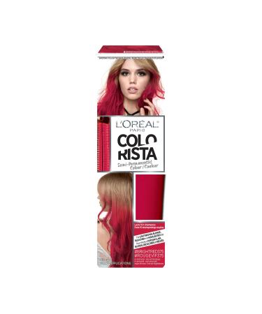 L'Oreal Paris Colorista Semi-Permanent Hair Color for Platinum  Light and Medium Blondes  Bleached hair or Highlighted Hair  Bright Red