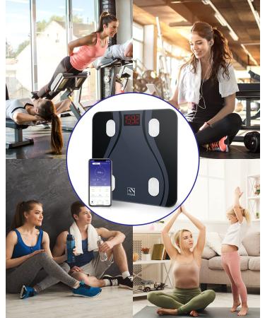 FITINDEX Smart Bluetooth Body Fat Scale with Upgraded App  High Precision Bathroom Scales Digital Weight and Body Fat Body Composition Monitor  396lb/180kg  Black - Buy Online on GoSupps.com