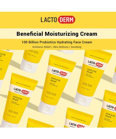 LACTO-DERM Probiotic Moisturizer Cream 3.38 fl. oz - Hydrating Face Cream with Lactobacillus Ceramide & Cholesterol for Dry Rough Skin - International Shipping Available - Buy Online on GoSupps.com