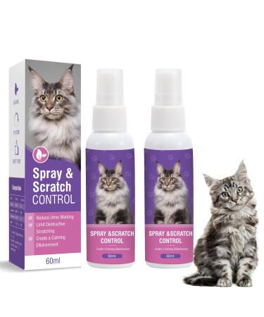 Cats sedative spray 2 pieces calming spray for cat cats -loving soothing calming relaxation anti -stress medium calming signs reduced conflict behavior m