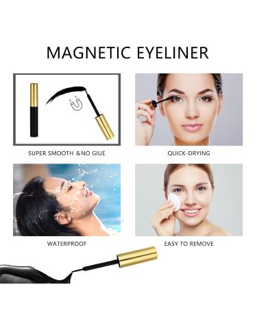Buy Magnetic Eyelashes - 9 Pairs 3D & 5D Long Lasting Kit with Magnetic Liner & Mirror | Easy to Wear Magnetic Lashes for Stunning Looks - Buy Online on GoSupps.com