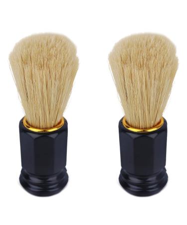 Beomeen Shaving Brush 2 Pack, Hair Shave Brushes with Handle for Men, Professional Hair Salon Tool Gifts