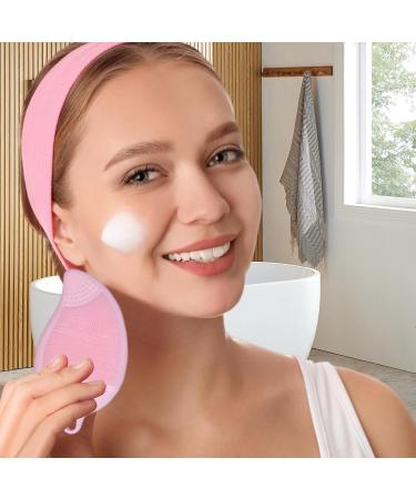 Face Wash Scrubber | Double Side Silicone Face Scrub Brush Manual Hair Scrubber Handheld Scrubber for Deep Cleaning Skin Solid Powder - Buy Online on GoSupps.com