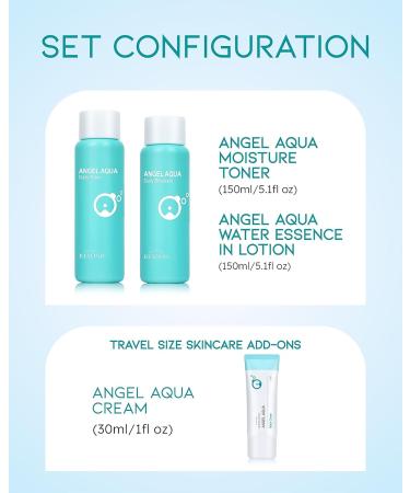BEYOND Angel Aqua Moisture Skincare Set - 3-Piece Vegan Korean Skin Care for Dry Skin | Toner Emulsion Hyaluronic Acid Cica - Buy Online on GoSupps.com