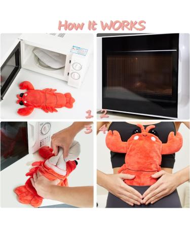 Intoypad Microwavable Menstrual Heating Pad - Cute Lobster Plush Warming Pillow - Buy Online on GoSupps.com