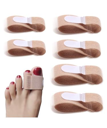 Xinjieda Toe Wraps 6 Pieces of Toe Tapes Toe Splints Toe Separator for Overlapping Toe broken toe support Finger Protectors Brace Toe Separators for Overlapping Toes Beige 3 Sizes