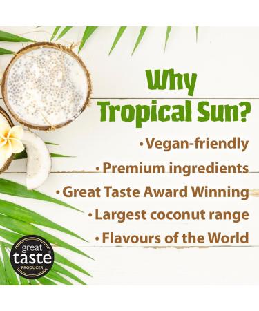 Tropical Sun 100% Pure Desiccated Creamed Coconut Sachets 4 X 50g (Pack of 12) - For Food Sweetness & Flavor Enhancer - Buy Online on GoSupps.com