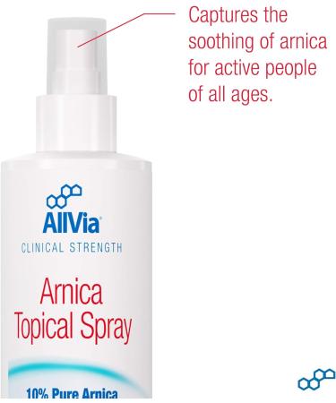 Allvia Arnica Topical Spray 8oz - Clinical Strength Arnica Montana Extract - Paraben Free - Buy Online on GoSupps.com
