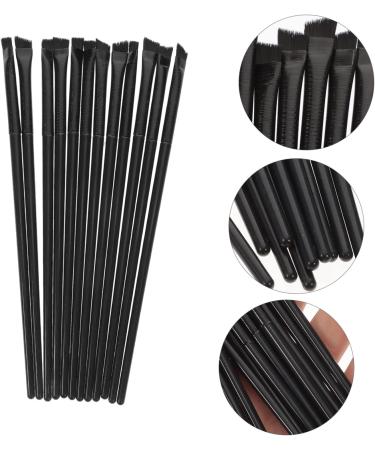VINTORKY 12pcs Eyeliner Brush Eye Shadow Brush Eye Makeup Brushes Brow Brush Eye Pencil Brush Cosmetic Brush 14.5x0.7x0.5cm Black - Buy Online on GoSupps.com