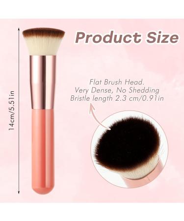 Foundation Brush for Liquid Makeup Flat Top Kabuki Foundation Brush Makeup Tools Concealer Brush Professional Makeup Brushes for Cream Powder Blush and Concealer Pink - Buy Online on GoSupps.com