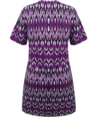 Booboda Women's Purple V-Neck Mini Dress - Casual Summer Beach Dress | Size XL - Buy Online on GoSupps.com