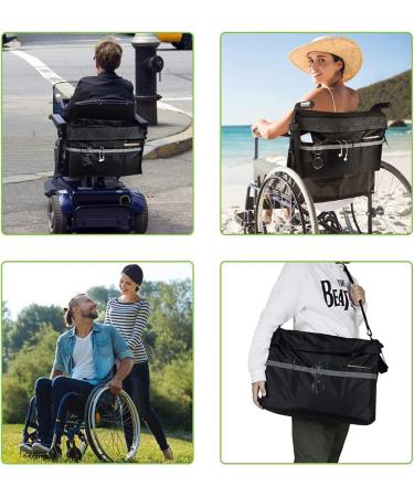 Wheelchair Bag - Mobility Aid Wheelchair Backpack - Large Capacity Wheelchair Accessories Bag - Waterproof Rollator Bag Accessory Carry Pouch for Most Wheelchair Scooter - Buy Online on GoSupps.com