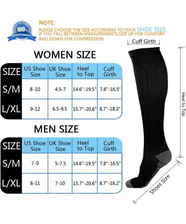 Zmerch Knee Compression Socks for Sports | Unisex Thigh Tube Socks | 3 Pairs Black Gray | Ideal for Running Soccer and Outdoor Fitness - Buy Online on GoSupps.com