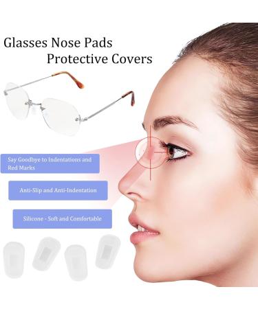 30 Pairs Glasses Nose Pads Replacement Anti-Slip Soft Silicone Eyeglass Nosepads Slip-On Anti Indentation Protective Covers for Glasses Sunglasses (Transparent) - Buy Online on GoSupps.com
