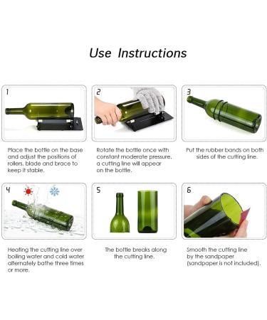 Glass Bottle Cutter Kit - 19-Piece Upgraded Version for Wine and Beer Bottles - DIY Glass Cutting Tool for Sculptures, Lights, and Vases - Buy Online on GoSupps.com