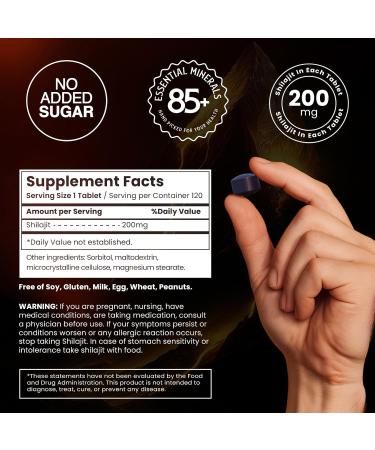 Sages Of The Ages Himalayan Shilajit Tablets Pure Gold-Grade Himalayan Extract 200 mg Each 120 Count Organic Lab-Tested Fulvic Acid for Energy Stamina & Vitality Support for Men & Women - Buy Online on GoSupps.com