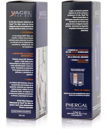 Yacel For Men AB-Reducer Night Ultra-Slim Abdominal Gel & Fat Burner 150ml - Buy Online on GoSupps.com