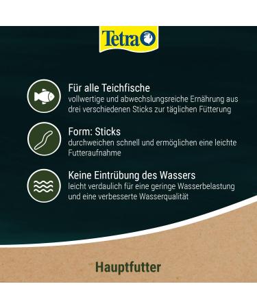 Tetra Pond Variety Sticks - Premium Fish Feed for Healthy Colorful Pond Fish - 4L Bag (600g) - Buy Online on GoSupps.com