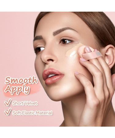 MEM Triangle Powder Puff - 8 Pcs Soft Velour Makeup Puffs for Face Powder Application | Wet & Dry Use Makeup Sponge Tools in Skin-Friendly Black&Nude - Buy Online on GoSupps.com