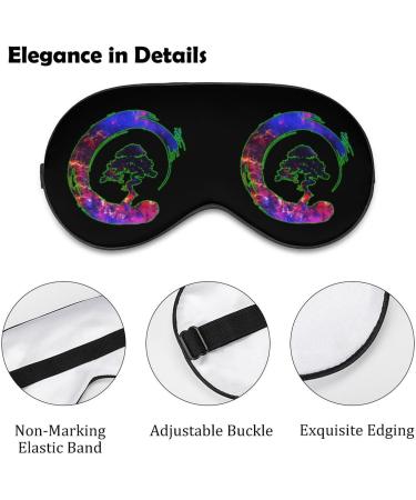 Bonsai Tree Circle Sleep Mask - Adjustable Strap, Blocks Light for Night Travel & Nap - Men Women Eye Cover - Buy Online on GoSupps.com