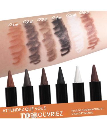 Waterproof Eyeliner Pencil Water-Resistant Eye Balm 6 Colors Smudge-Proof Eyeliner Pencils For Young and Older Women Halloween Dating Stage Performance - Buy Online on GoSupps.com