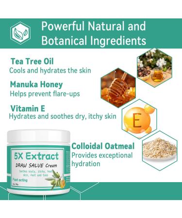 Buy 100% Natural Tea Tree Oil Balm - Soothing Relief for Eczema Psoriasis Folliculitis & Dry Skin - Anti-Itch Drawing Salve Cream - Buy Online on GoSupps.com