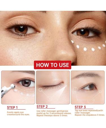 Snail Peptide Eye Cream - 17ML Hydrating Under Eye Cream with Niacinamide & Hyaluronic Acid for Dark Circles Puffiness & Fine Lines - Shop Internationally - Buy Online on GoSupps.com