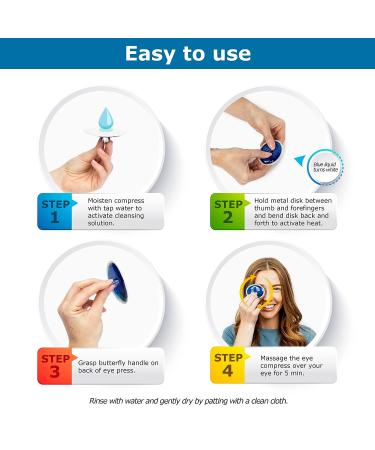 Self Heating Eye Compress and Lid Wipes - Stye Treatment, Dry Eyes Relief - 10 Reusable Eye Pads - 10 Count - Buy Online on GoSupps.com