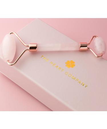 Premium Rose Quartz Face Roller - Natural Crystal Facial Roller for Skin Care & Anti-Aging | Massager for Face Eyes & Neck - Buy Online on GoSupps.com