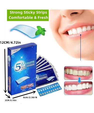 14 Peroxide-Free Whitening Strips | 5D Teeth Whitening Strips for Gentle Stain Removal & Enamel Protection - Buy Online on GoSupps.com