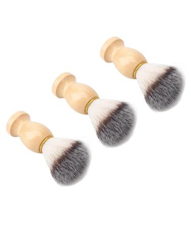 Premium 3-Piece Shaving Brush Set for Men | Soft Hair Wood Handle & Beard Care Brush | Rich Foam & Skin-Friendly Bristles - Buy Online on GoSupps.com