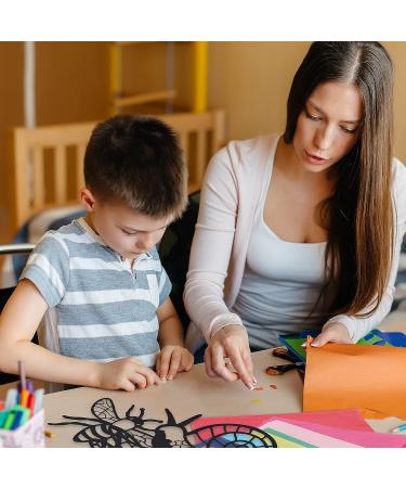 VXTRRI Insect Suncatcher Kit for Kids - DIY Stain Glass Effect Paper Crafts - 8 Cutouts, 16 Tissue Papers - Perfect for Window Art and Classroom Crafts - Birthday Gift Idea - Buy Online on GoSupps.com