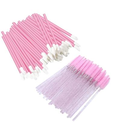 Vegcoo 300 pieces make -up brush set 150 make -up lipstick brush 150 eyelash brush disposable mascara magic sticks disposable lip brush make -up brush for perfect lips makeup - Buy Online on GoSupps.com