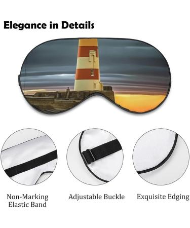 Lighthouse Sleep Eye Mask & Blindfold - Elastic Headband for Men & Women | Ideal for Sleep, Travel, and Nap - Buy Online on GoSupps.com