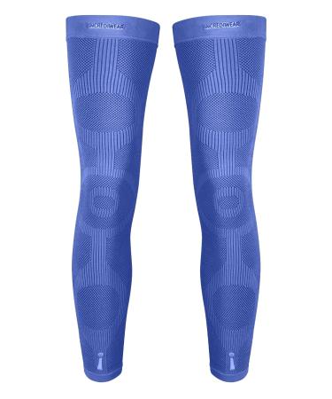 Incrediwear Leg Sleeve 2pk Full Length Long Leg Sleeve for Leg Pain Relief & Muscle Recovery Helps Reduce Swelling & Inflammation Promotes Circulation Leg Sleeves for Men & Women (Royal X-Large)