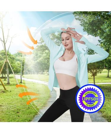 Qualidyne Women's UPF 50+ Sun Protection Hoodie Jacket - Blue, Medium - Buy Online on GoSupps.com
