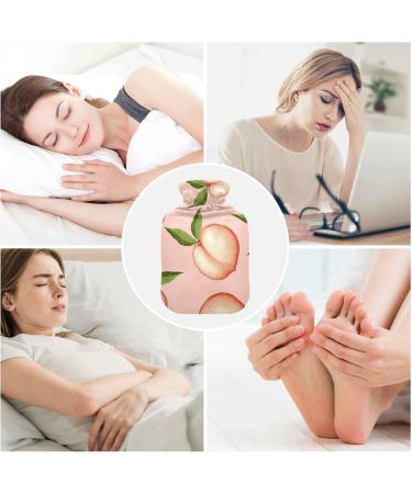 Hot Water Bottle with Cover - Pink Peaches 2L | Pain Relief for Headaches & Back Pain - Buy Online on GoSupps.com