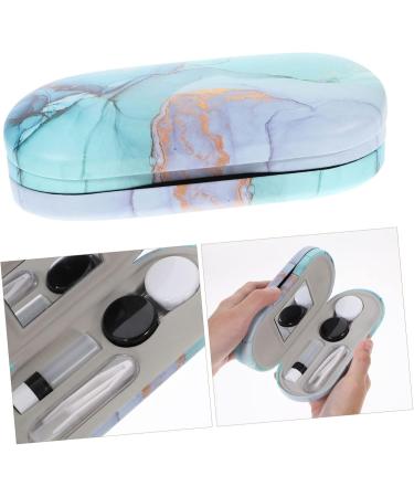 Buy Homsfou Double-Layer Glasses Case - 2 in 1 PU Contact Lens Container & Terrarium Sunglasses Case - Safe Filigree Hard Shell Holder for Glasses & Contacts | International Shipping Available - Buy Online on GoSupps.com