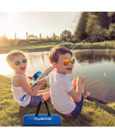 Kids Fishing Set - Blue 1.5M Fishing Rod Reel & Bait | Best International Shipping - Buy Online on GoSupps.com