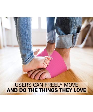 Physix Gear Foot Bandage for Flat Feet & Plantar Fasciitis | Immediate Pain Relief | Arch Support | Size 5-8 | Pink (1 Pair) - Buy Online on GoSupps.com