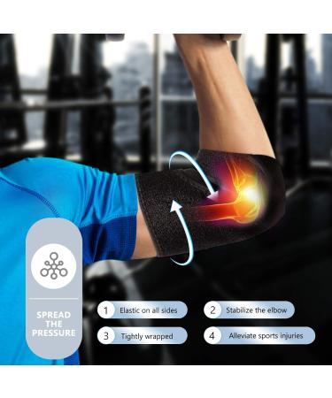 Elbow Support Strap & Sleeve for Tennis Elbow | Soft Arm Brace | Forearm & Elbow Wrap for Sports - Buy Online on GoSupps.com