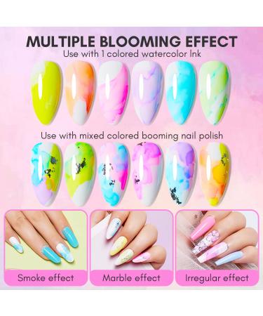 Makartt Marble Nail Polish Set - Blooming Watercolor Pastel Gel Polish Manicure Kit for Summer - Sweet Craving Multicolor Shades - 6ml - Buy Online on GoSupps.com