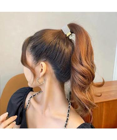 6 Pcs Small Rhinestone Hair Claw Clips - Non-Slip Ponytail Holders for Women and Girls - Shining Crystal Hair Accessories - Buy Online on GoSupps.com