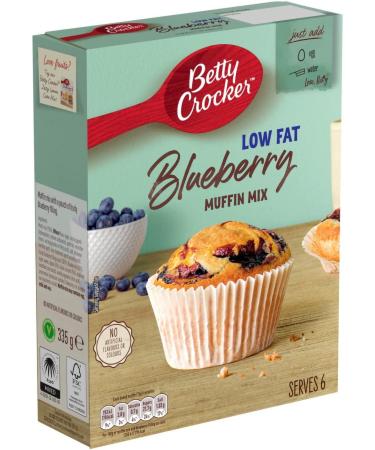 Betty Crocker | Low Fat | Blueberry Muffin Mix 335G | No Artificial Flavours or Colours | Suitable for Vegetarians - Buy Online on GoSupps.com