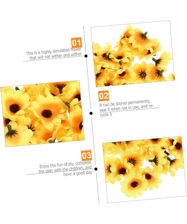 Alipis 100 pcs Fake Faux Adorns Sunflower Sunflowers Props Flower Imitation Prop Simulation Ornaments - Buy Online on GoSupps.com