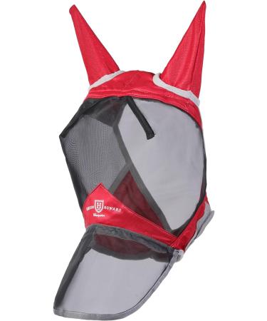 Harrison Howard Caremaster Pro Luminous Horse Fly Mask - Large Eye Space Long Nose & Ears UV Protection - XL Aquamarin - International Shipping Available - Buy Online on GoSupps.com