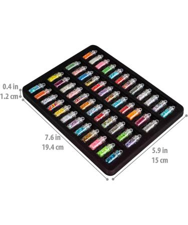 SHANY 3D Nail Art Decoration Mini Bottles - 48 Glass Bottles + Free Nail Art Tweezer - Buy Online on GoSupps.com